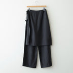 Cupro Layered Pants #BLACK [I26SS-PT186]