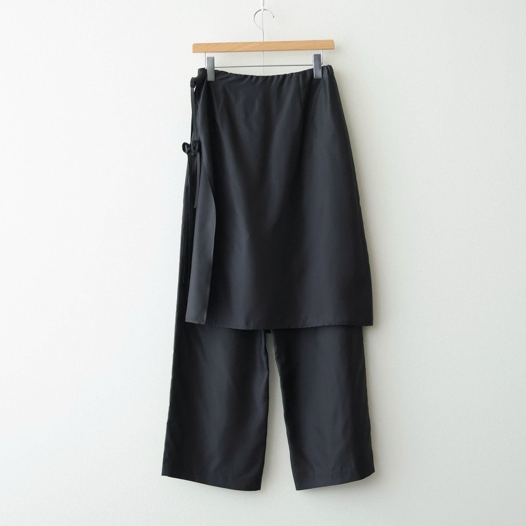 Cupro Layered Pants #BLACK [I26SS-PT186]