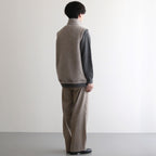 WOOL FLEECE VEST #natural l.gray [14452]