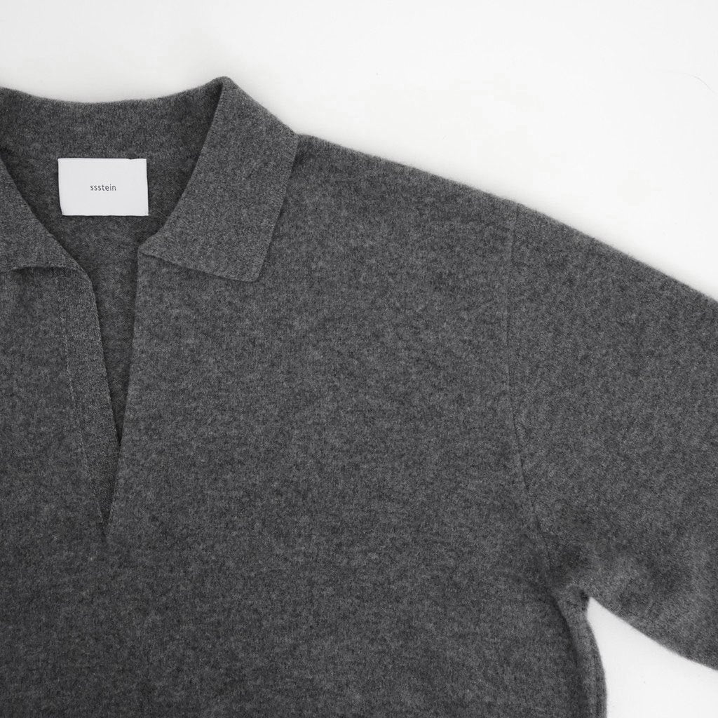EXTRA FINE WOOL KNIT SKIPPER #GREY [ST.1636]