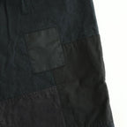 綿キャンバス 多素材MIX 製品加工 パンツ #BLACK [HQ-P024-051]