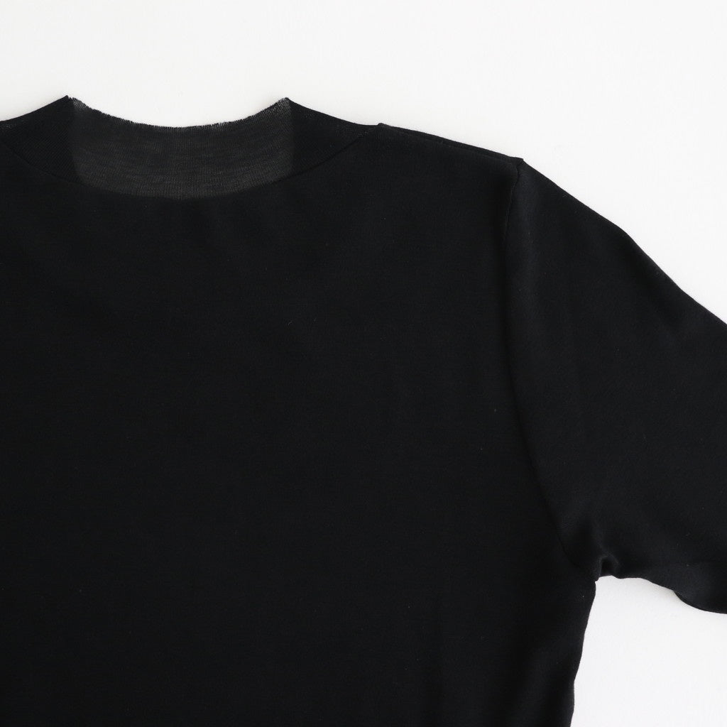 SUPER HIGH GAUGE SHEER RIB L/S TEE #BLACK [A00T01HF]