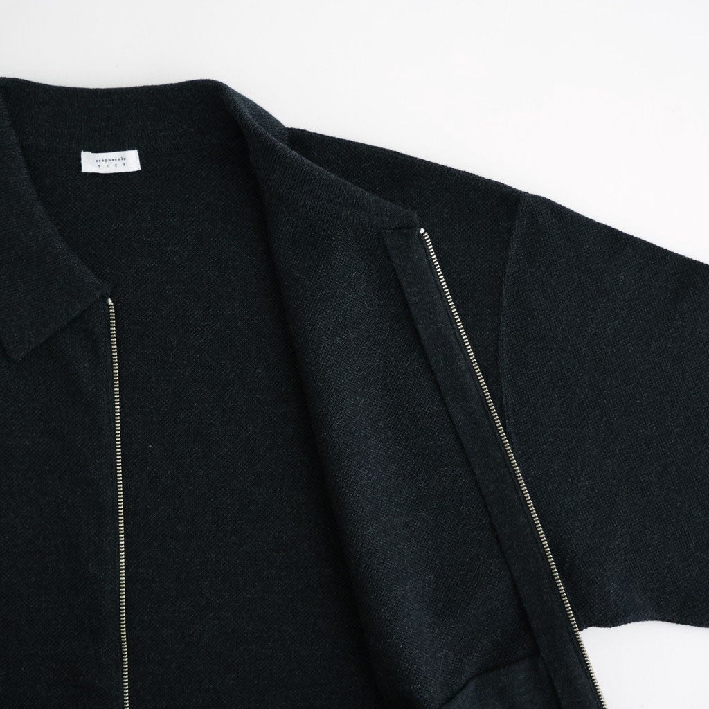Co/Wo Moss Stitch Zip Blouson #BLACK [2603-003]