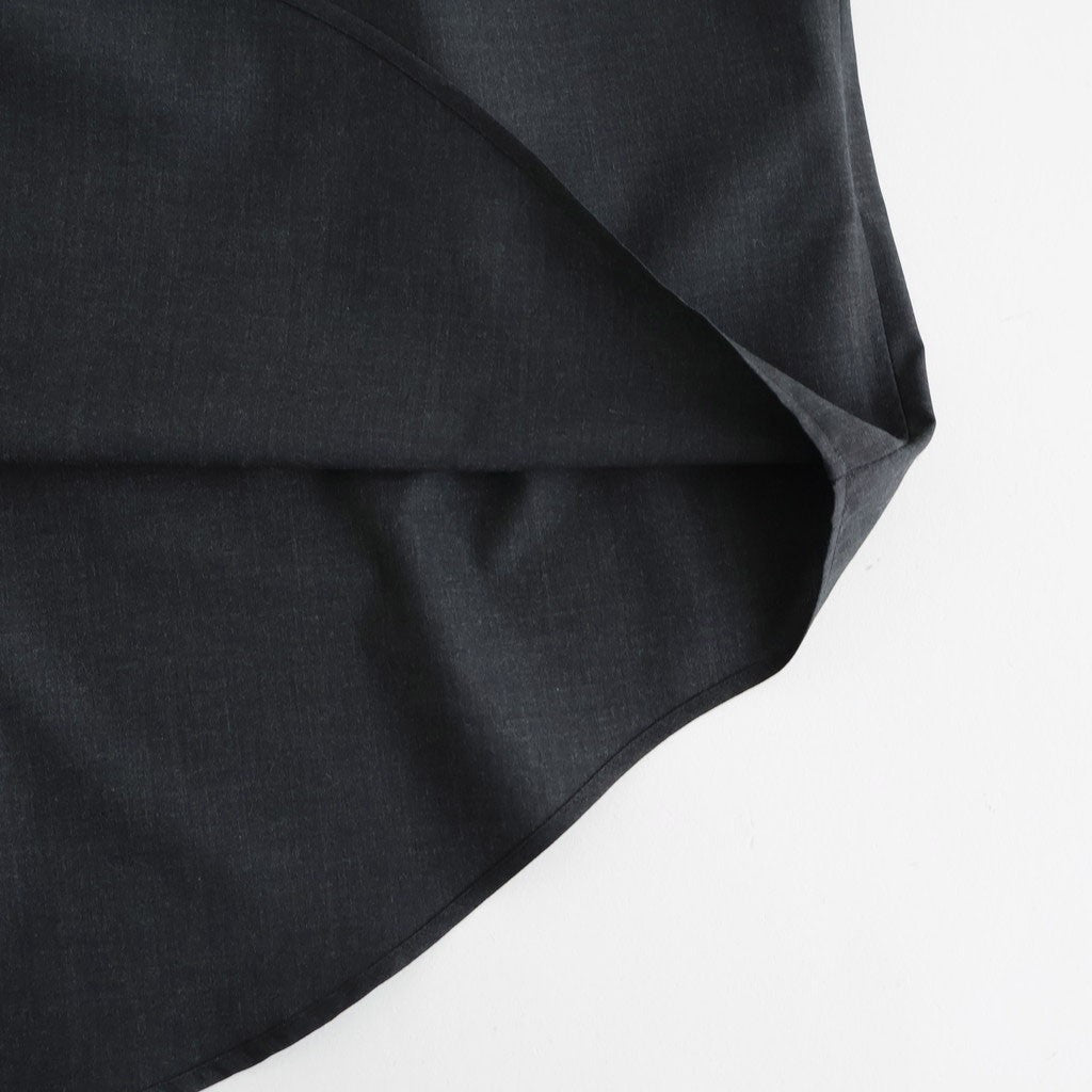 Fine Wool Heather Oversized S/S B.D. Shirt #CHARCOAL [GM261-50319]