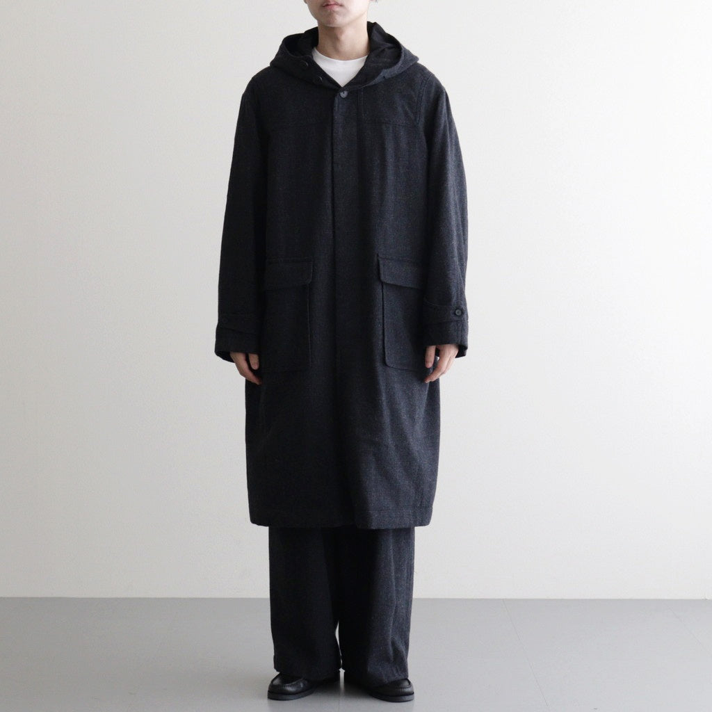 FDUFCT - ウール・千鳥 ダッフルコート #79 Navy × Grey [SN_FR1401CT
