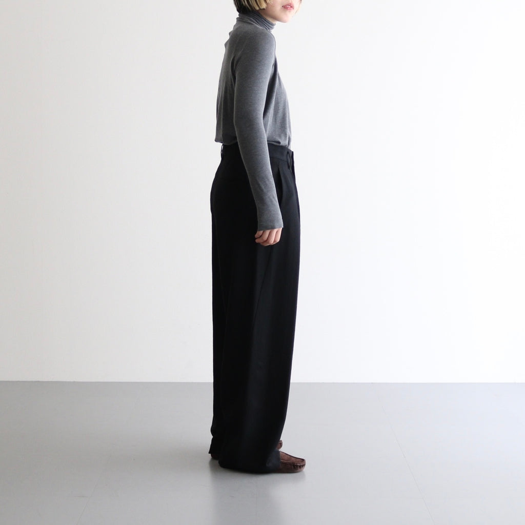 NTSNT - シルキーテンセル・ベアフライス タートルネックカットソー #90 Grey mix [SN_NC0202TN]