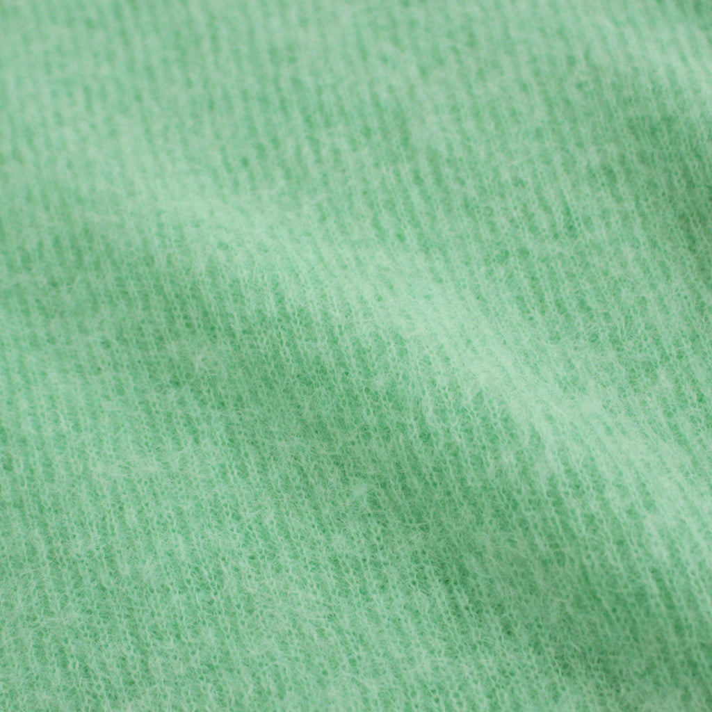 BABY SURI ALPACA SHEER KNIT SHIRT CARDIGAN #LIGHT GREEN [A24AC01AK]