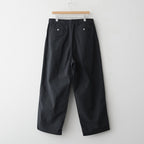 ナイロンオックス 製品染め タックパンツ #BLACK [HQ-P003-051]