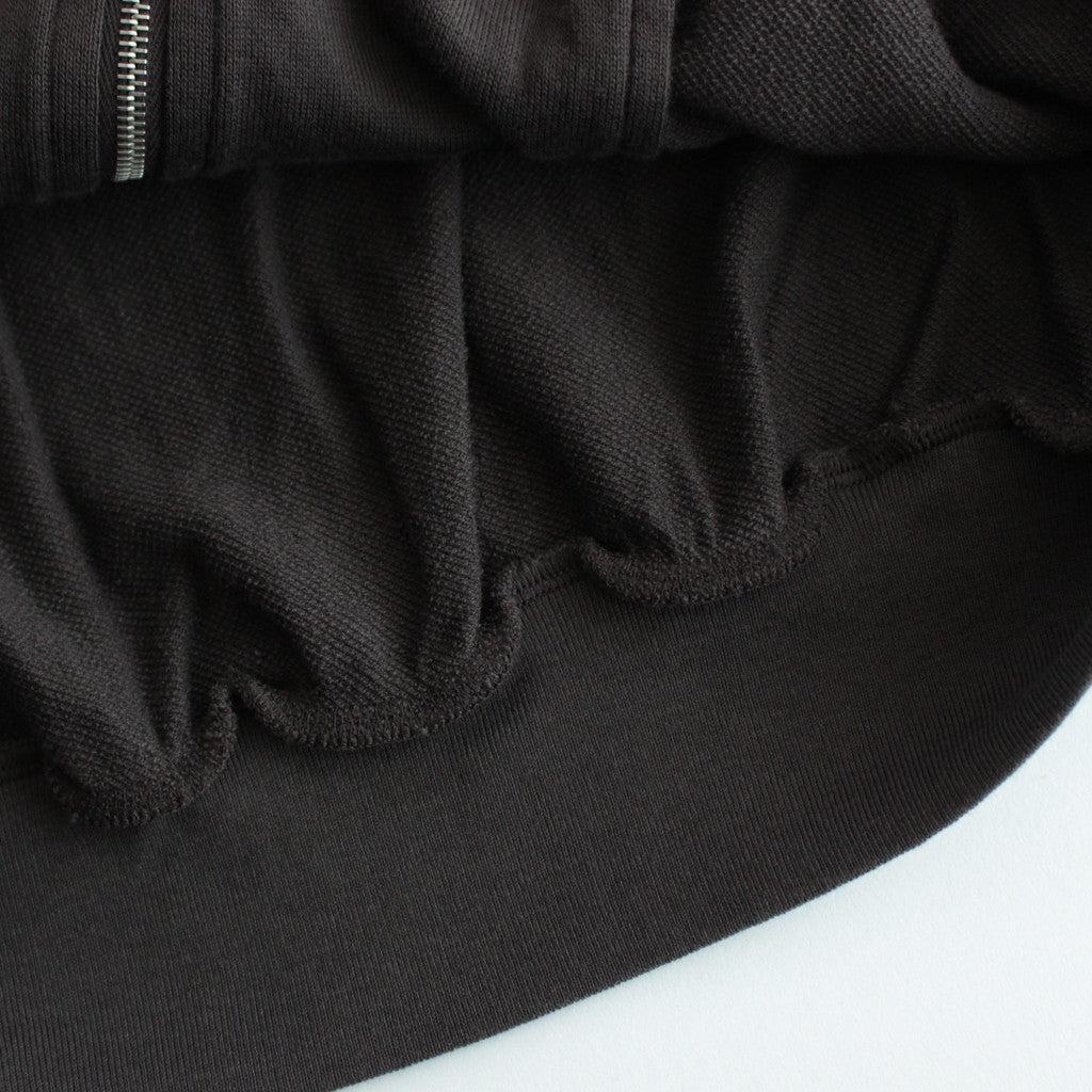 SUPER HIGH GAUGE SWEAT ZIP BLOUSON #DARK BROWN [A24AB01CU]