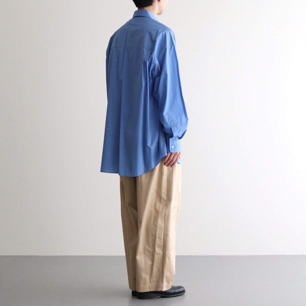 Broad L/S Oversized Regular Collar Shirt #BLUE [GM251-50001B]