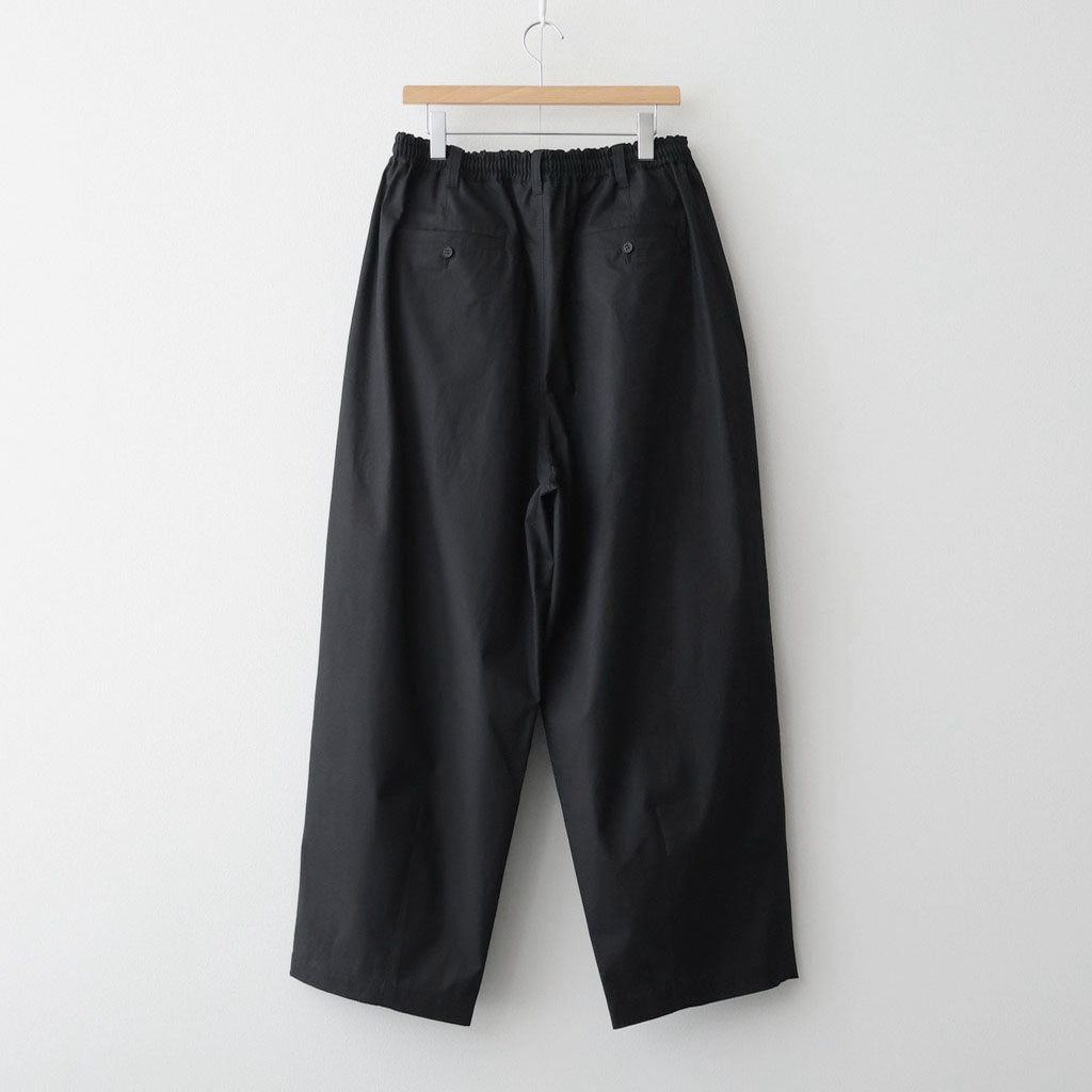 綿ツイル微起毛 ワイド2タックパンツ #BLACK [HQ-P006-051]