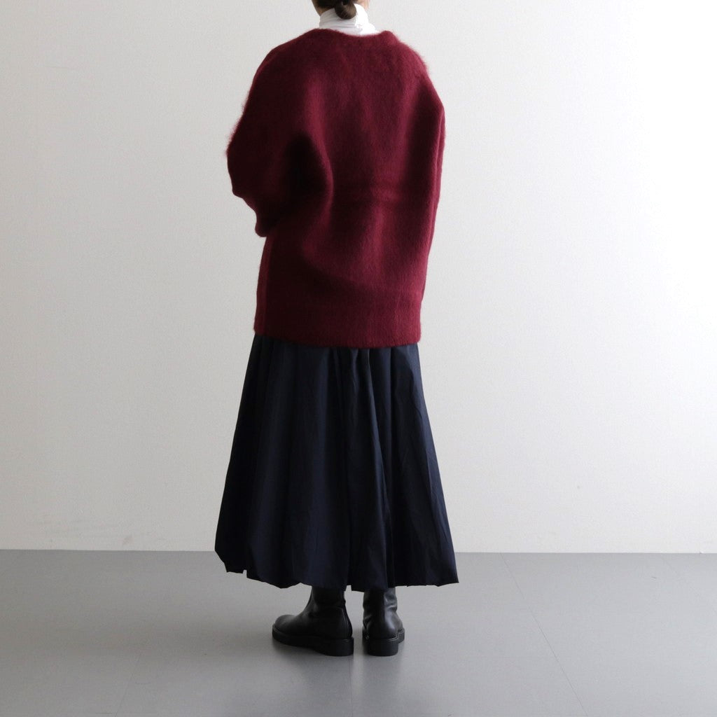 MOHAIR CARDIGAN #BURGUNDY [H2302-K012]