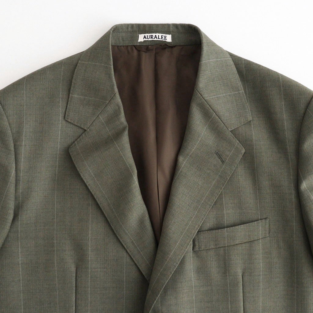 BLUEFACED WOOL JACKET #OLIVE GRAY STRIPE [A26AJ01BS]