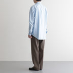 WASHED FINX TWILL SHIRT #LIGHT BLUE [A00S01TN]