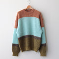MOHAIR BORDER CREWNECK SWEATER #PINK [YK23FW0572S]