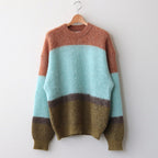 MOHAIR BORDER CREWNECK SWEATER #PINK [YK23FW0572S]