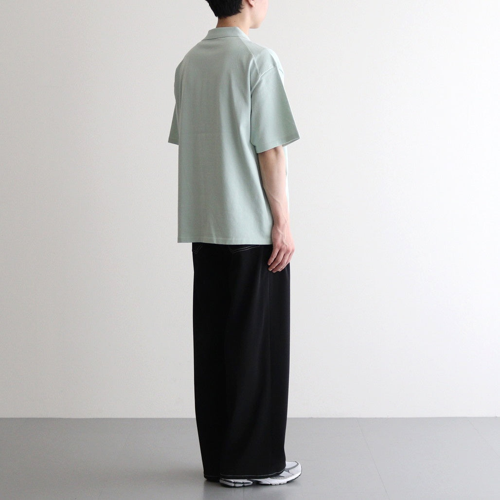 FRESCA KNIT HAIF SLEEVE POLO SWEATER #GREEN [KRAGGM0401]