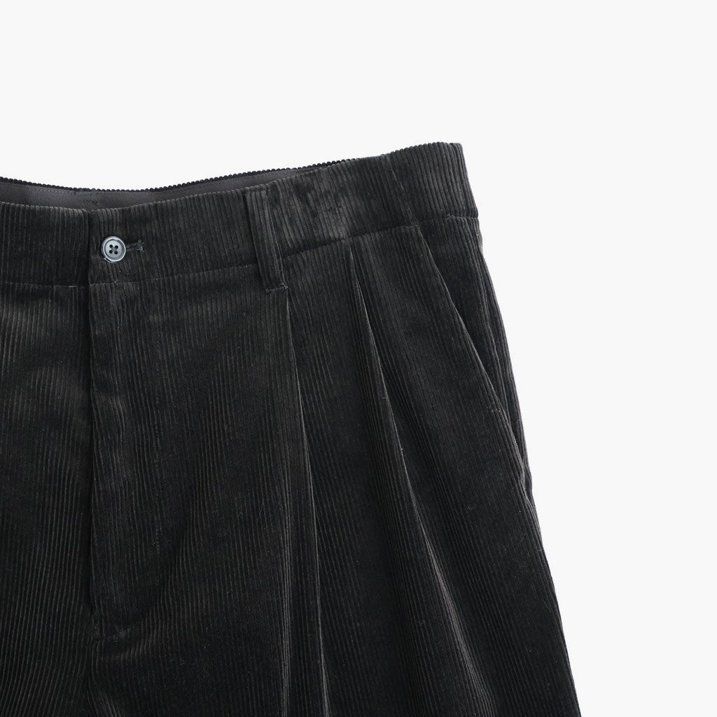 Suvin Corduroy Wide Straight Trousers #BLACK [GU263-40213B]
