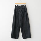 Denim 3pleated Wide-leg Trousers #BLACK [YK25FW01066P]