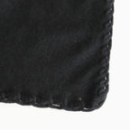 NTSAKN - ホワイトカシミヤ・横編ニット ストール #95 Black [SN_NC2404SL]