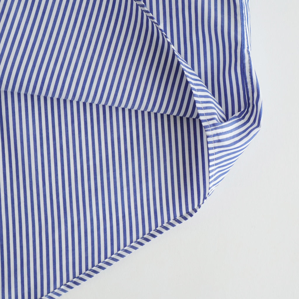 Broad Stripe L/S Oversized Regular Collar Shirt #BLUE STRIPE [GM254-50022STB]