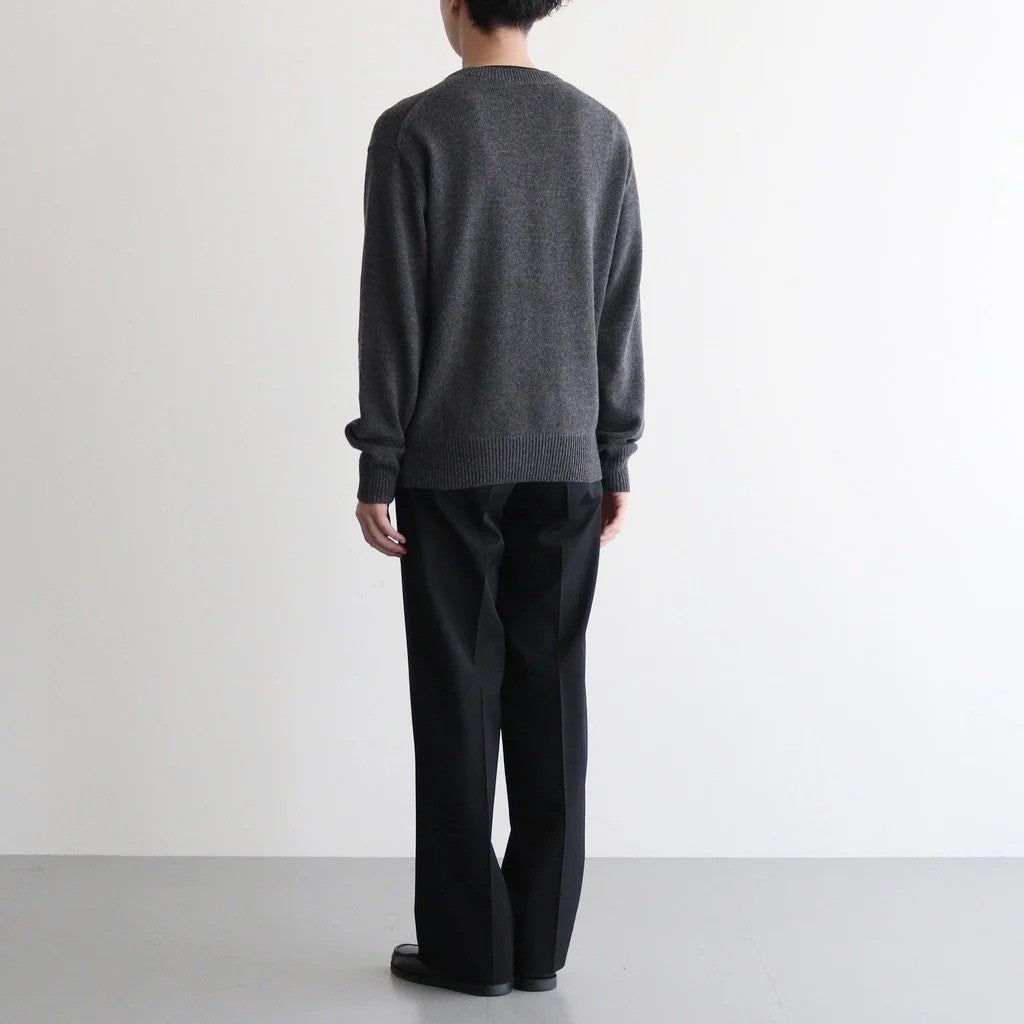 LIGHT WOOL MAX GABARDINE SLACKS #TOP BLACK [A26AP02MG]