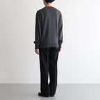 LIGHT WOOL MAX GABARDINE SLACKS #TOP BLACK [A26AP02MG]