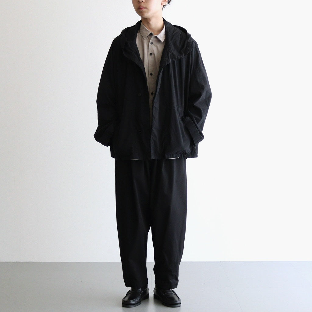 FMSTJK - ナイロンタッサー ガーメントダイ ショートモッズコート #95 Black [SN_FR1002JK]