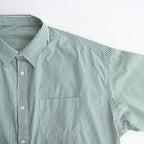 CORPORATE UNIFORM S/S SHIRT #GREEN STRIPE [FSC261-50103B]