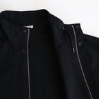 WOOL MAX CANVAS HIGH NECK ZIP BLOUSON #BLACK [A25SB03WC]