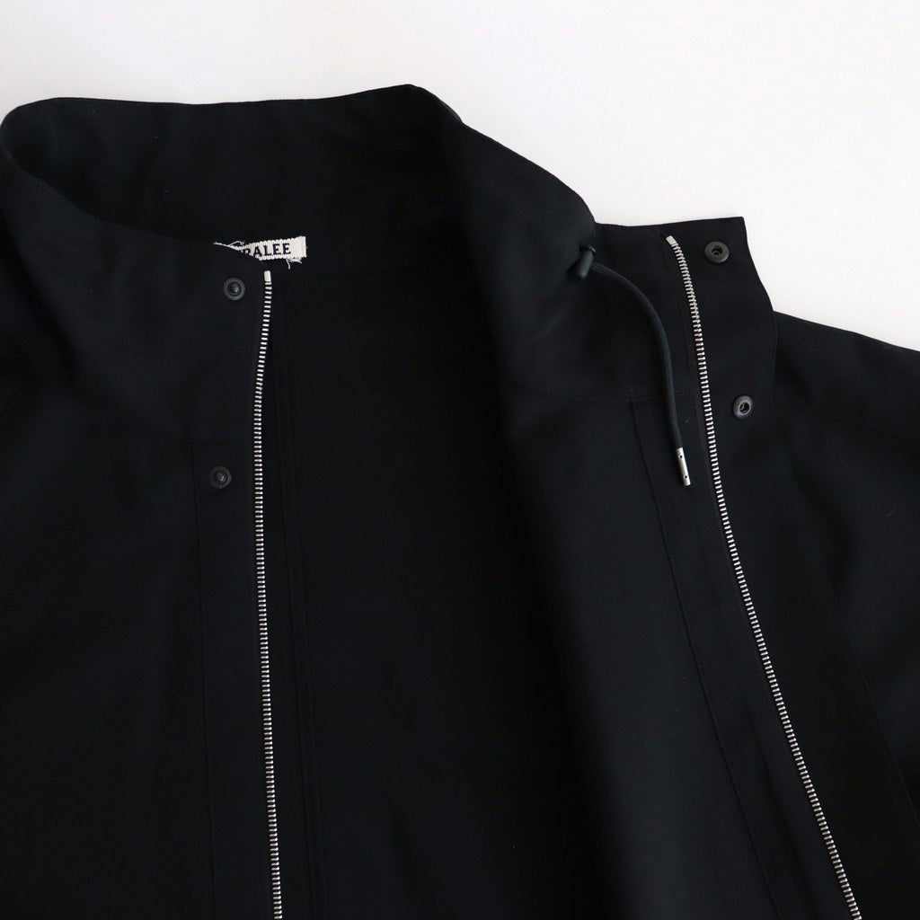 WOOL MAX CANVAS HIGH NECK ZIP BLOUSON #BLACK [A25SB03WC]