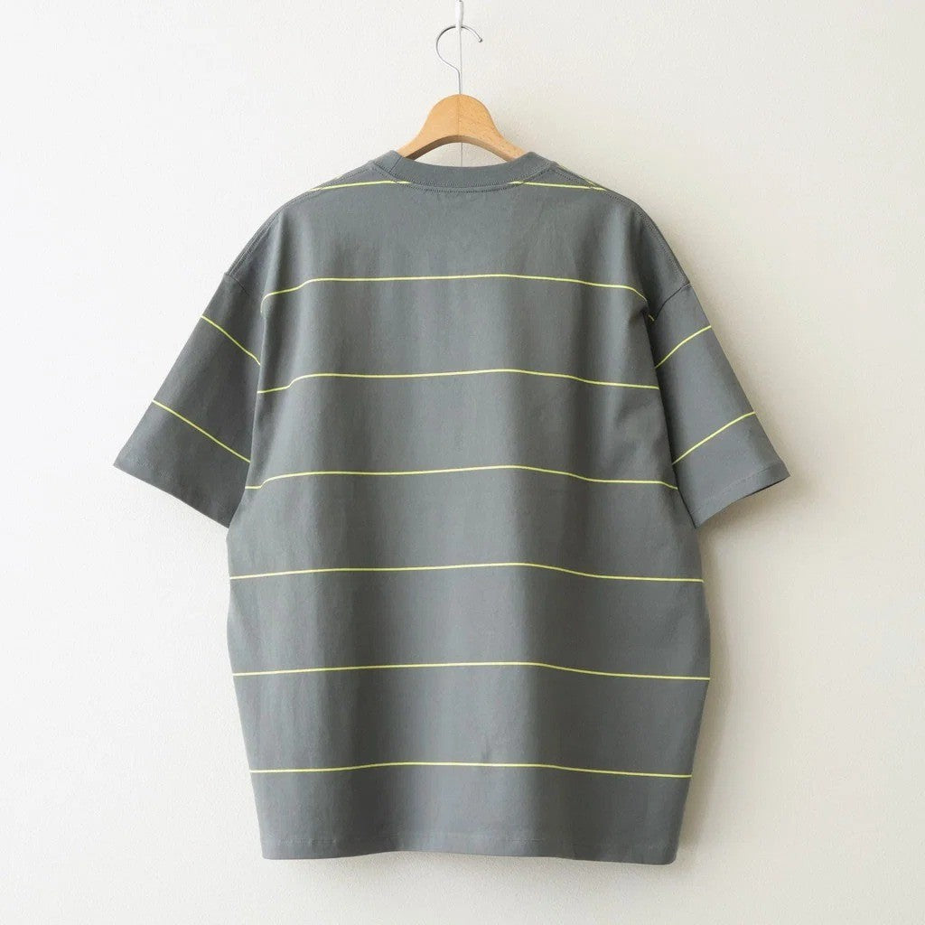 PIN BORDER S/S TEE #GRAY×YELLOW [FSC263-70090]