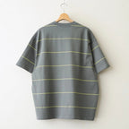 PIN BORDER S/S TEE #GRAY×YELLOW [FSC263-70090]