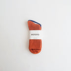 WASHI/RECYCLED COTTON RIB CREW SOCKS #D.ORANGE [R1535-AW25]
