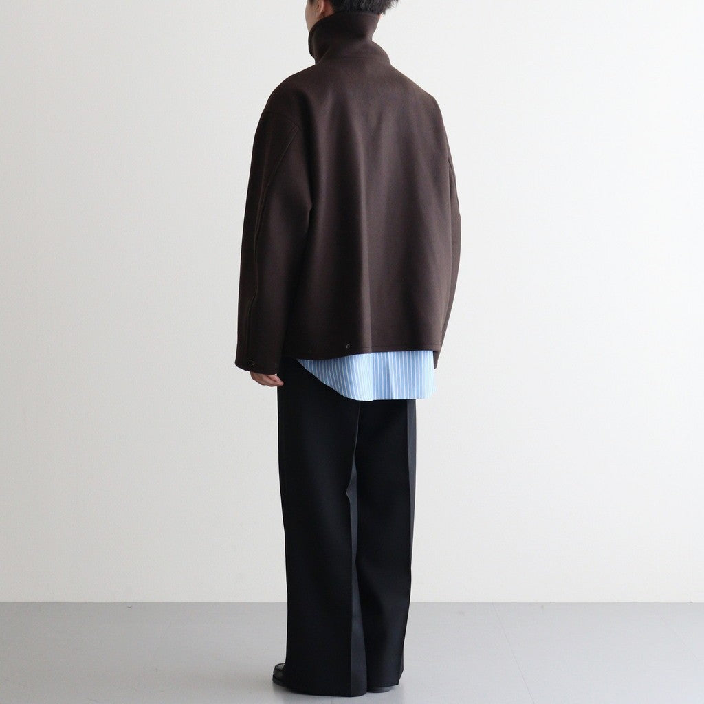 Melton Stand Collar Zip Blouson #BROWN [YK25FW01034B]