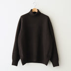 EXTRA FINE WOOL WARM KNIT TURTLE NECK LS #DARK BROWN [ST.1290]