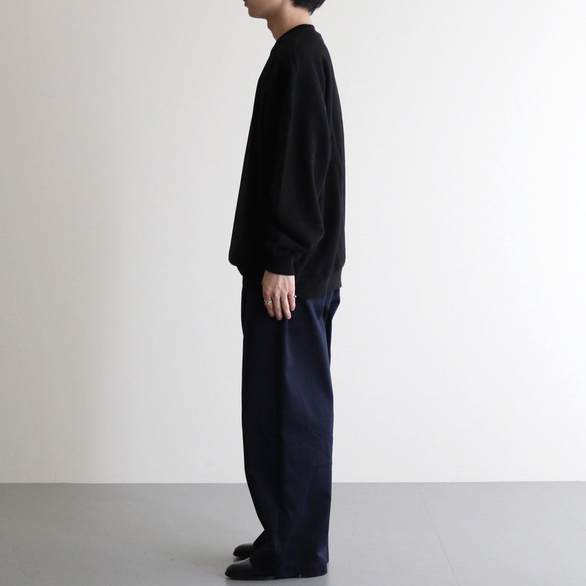 AZUMA Terry Crew Neck Sweat #BLACK [GU243-70195B]