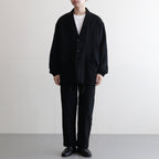 ウールサージ 製品縮絨ジャケット #BLACK [HP-J105-051]