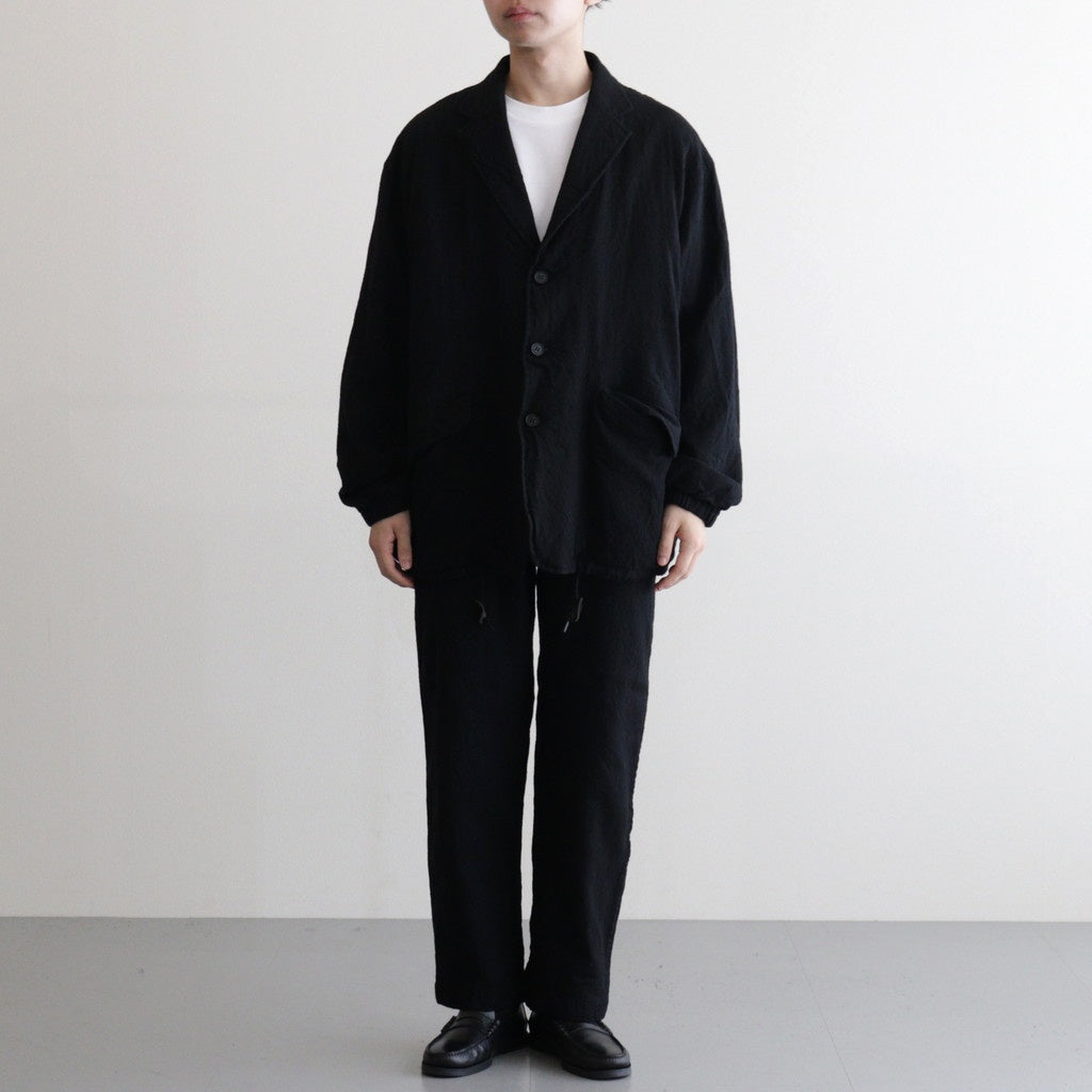 ウールサージ 製品縮絨ジャケット #BLACK [HP-J105-051]