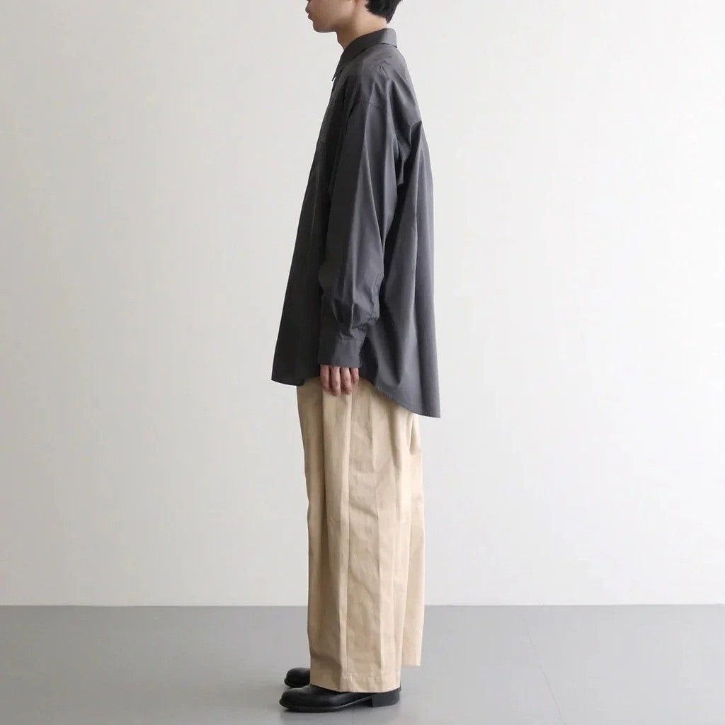 Broad L/S Oversized Regular Collar Shirt #C.GRAY [GM261-50001B]
