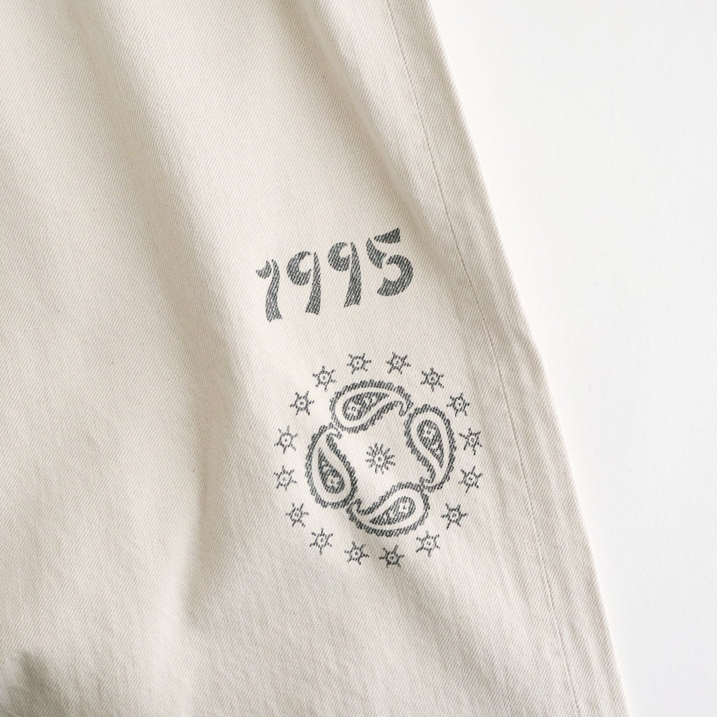 TATTOO FLASH PRINT MODERN DENIM WIDE CUT #ECRU [26440414]