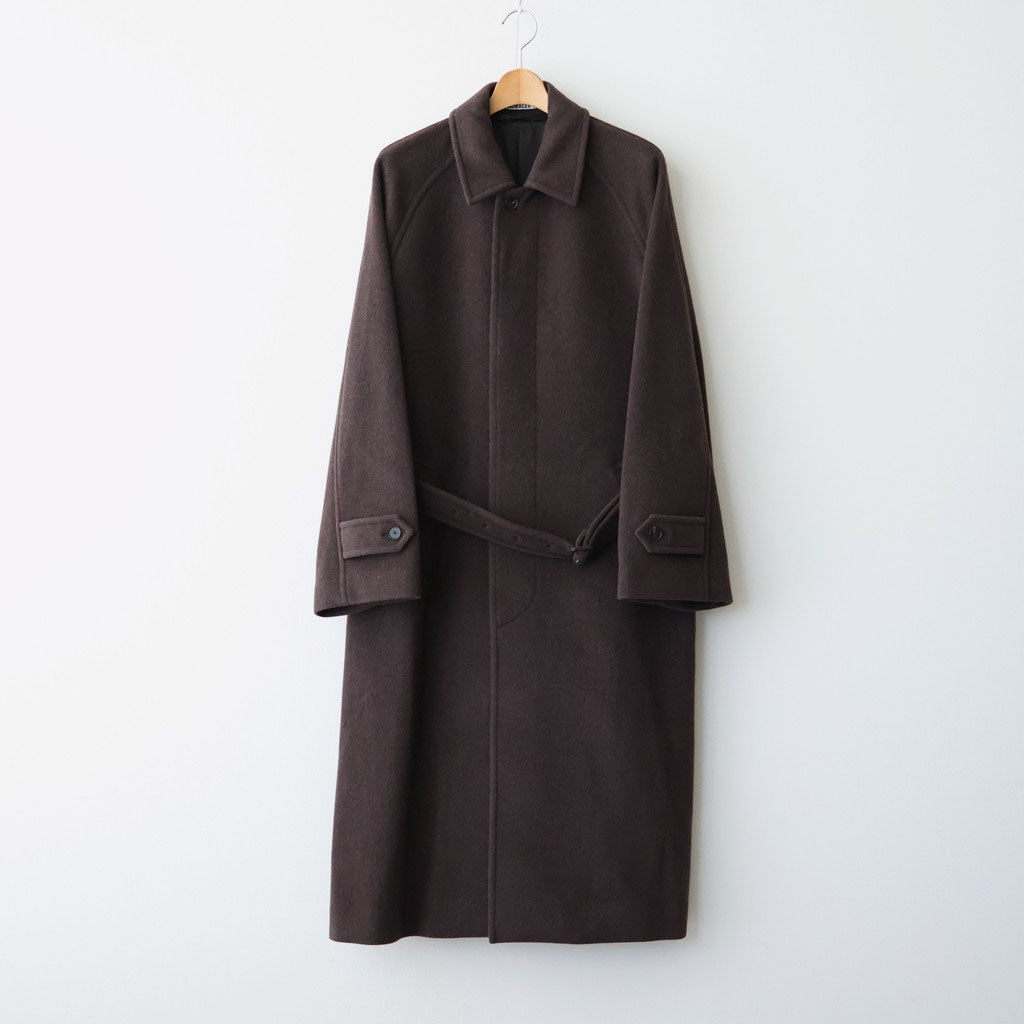 SUPER FINE WOOL MOSSER SOUTIEN COLLAR COAT #TOP BROWN [A26AC01WM]