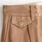 WASHED FINX CHINO ONE-TUCK PANTS #CAMEL BROWN [A25SP05FC]