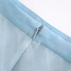 SHEER SILK COTTON CUT JACQUARD PENCIL SKIRT #LIGHT BLUE [A26SS02SO]