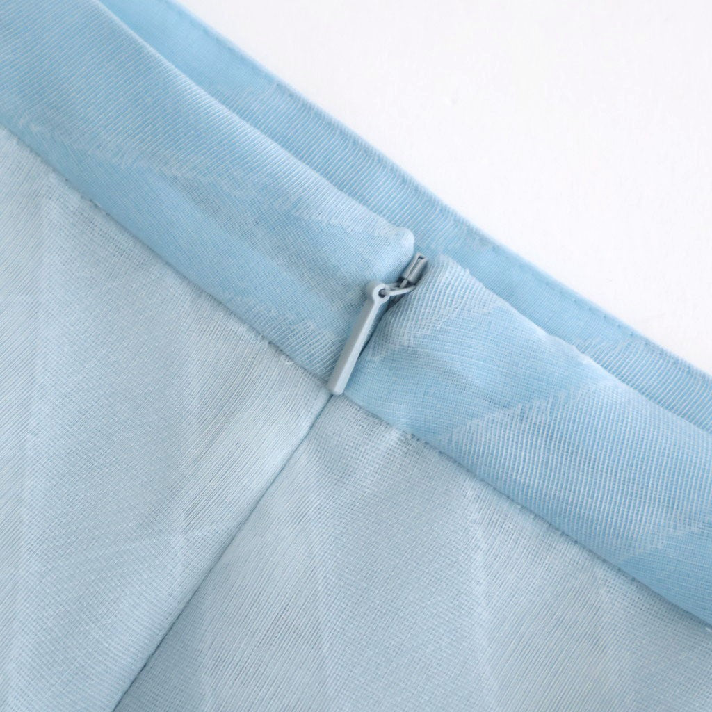 SHEER SILK COTTON CUT JACQUARD PENCIL SKIRT #LIGHT BLUE [A26SS02SO]