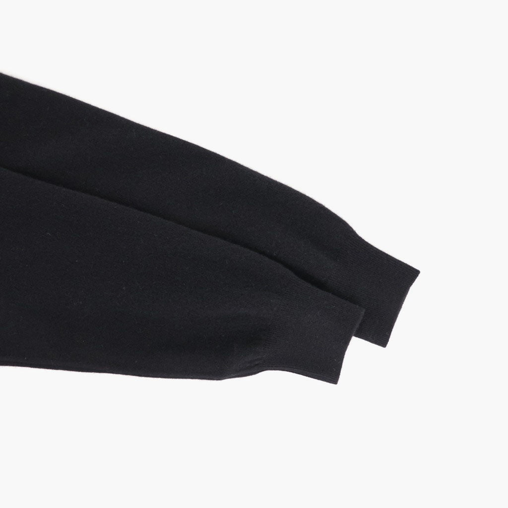 EXTRA FINE WOOL KNIT CREW NECK LS #BLACK [ST.1634]