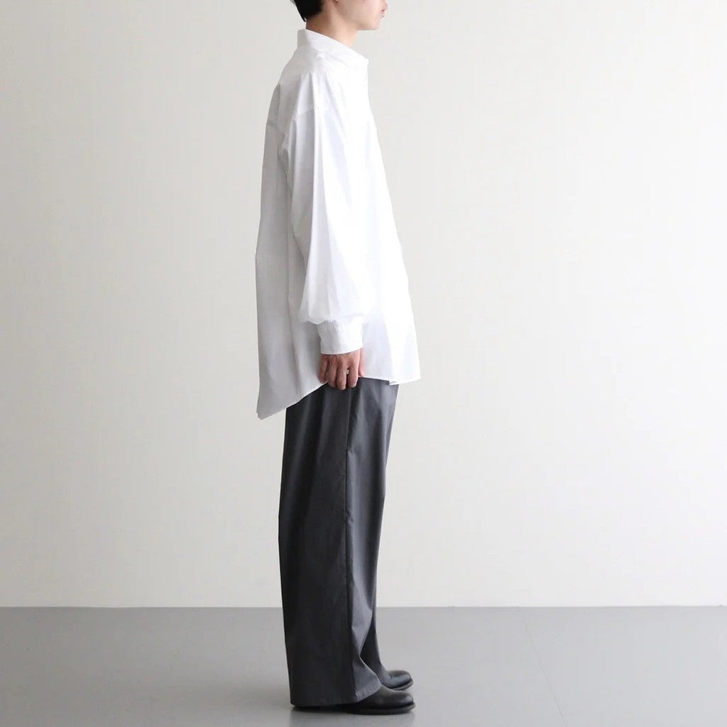 Broad L/S Oversized Regular Collar Shirt #WHITE [GM253-50001B]