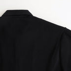 GRADATION PLEATS TWIST SLEEVE ZIP JACKET #BLACK [ST.1126]