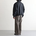 CASHMERE MOLESKIN ZIP BLOUSON #TOP CHARCOAL [A26AB02CM]