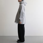 綿裏毛起毛 ハーフジップパーカー #GRAY [HN-T024-051]